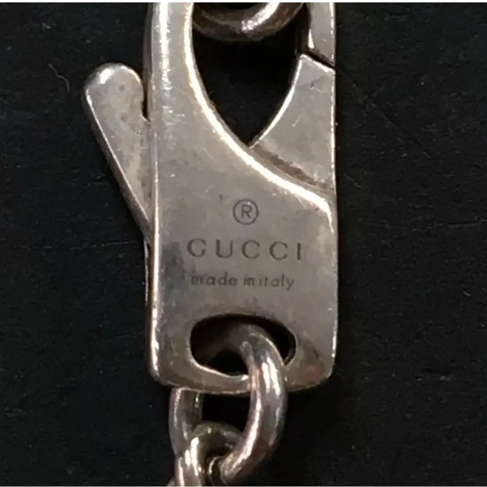 Authentic GUCCI Interlocking G Silver 925 Pendant Necklace
